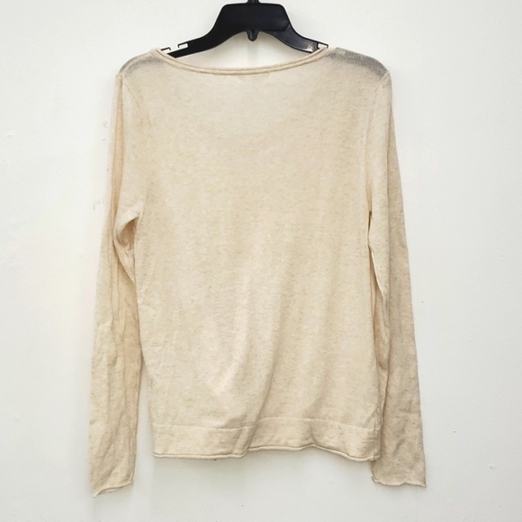 New MAX STUDIO Front Tie Long Sleeve Sweater Small - Picture 5 of 6
